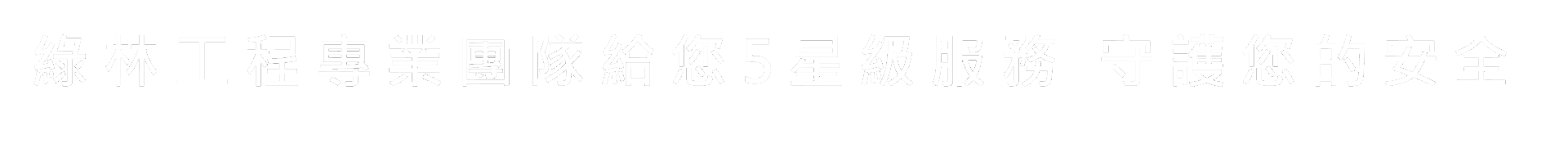 綠林工程專業團隊給您5星級服務 守護您的安全