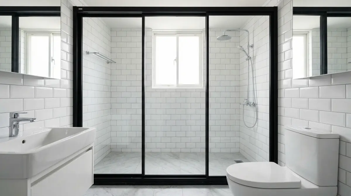 台北淋浴拉門安裝行情 2026:一次看懂費用、材質、施工差異(含最新市場價格表) 12 台北小坪數浴室淋浴拉門安裝範例 - 雙潢浴門